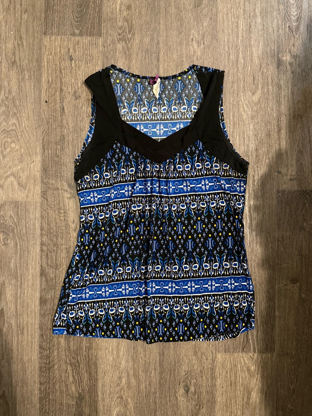 Sleeveless Y2K Patterned V-Neck Women's Top